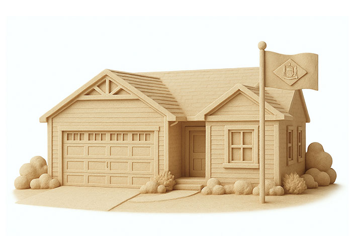 Illustration of a house in Delaware