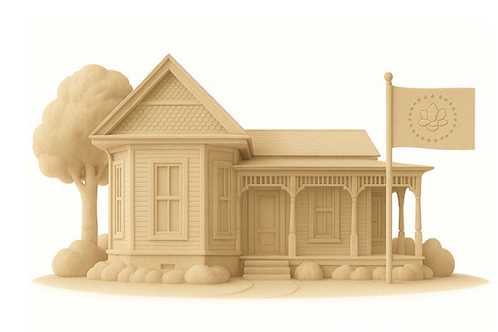 An illustration of a house in Mississippi