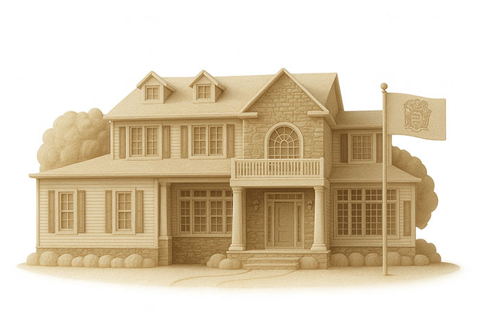 An illustration of a house in New Jersey
